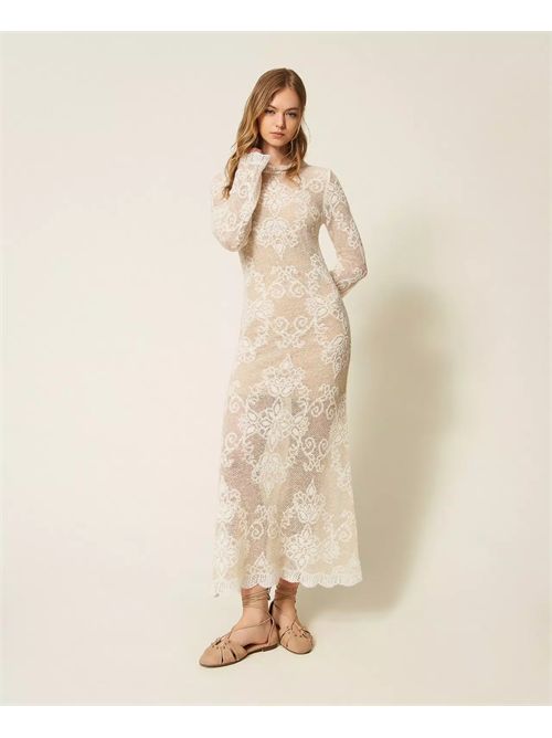 Abito lungo in maglia di misto alpaca jacquard TWINSET | TP3344/07222